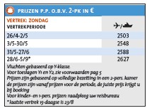 Charme van 3 eilanden prijzen overzicht